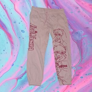 HTF Inuyasha anime all pink juniors xxl (19-21) jogger sweatpants